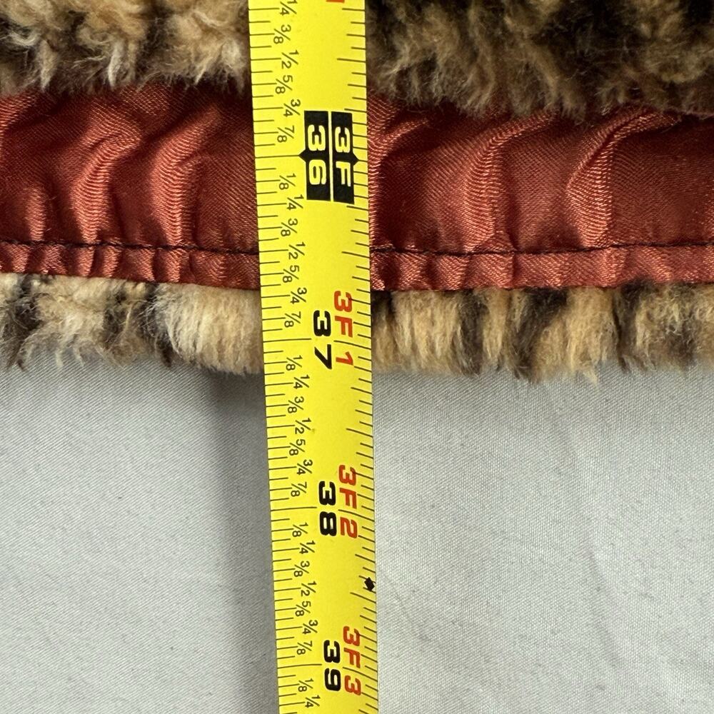 Vintage STUNNING Donnybrook Leopard Faux Fur Swing Coat Size Large Button Jacket - Picture 8 of 10